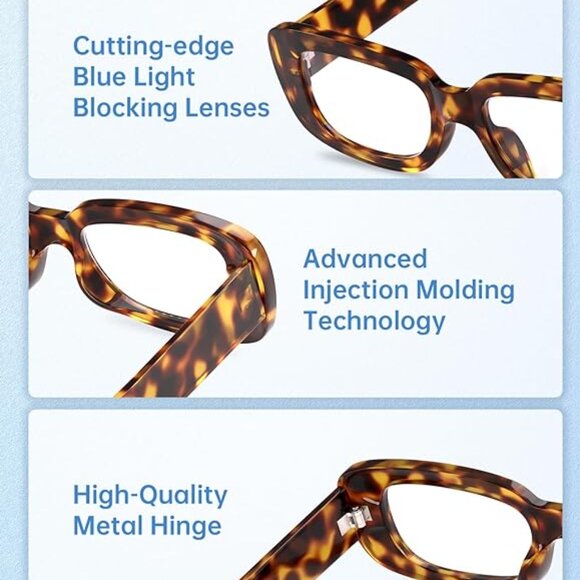 3pk Reading Glasses - Blue Light Protection Readers for Women 4.0 - Picture 5 of 6